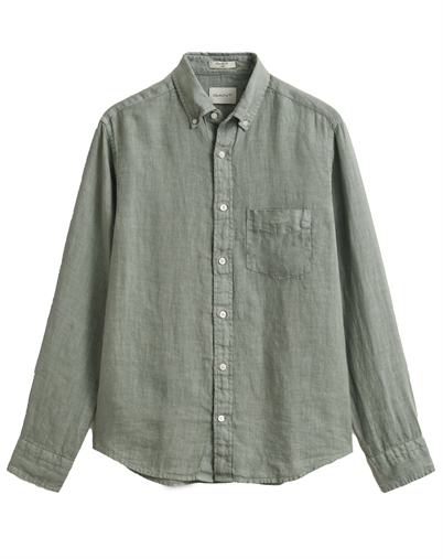 Gant - Reg GMNT Linen Hemd - Ceramic Grey